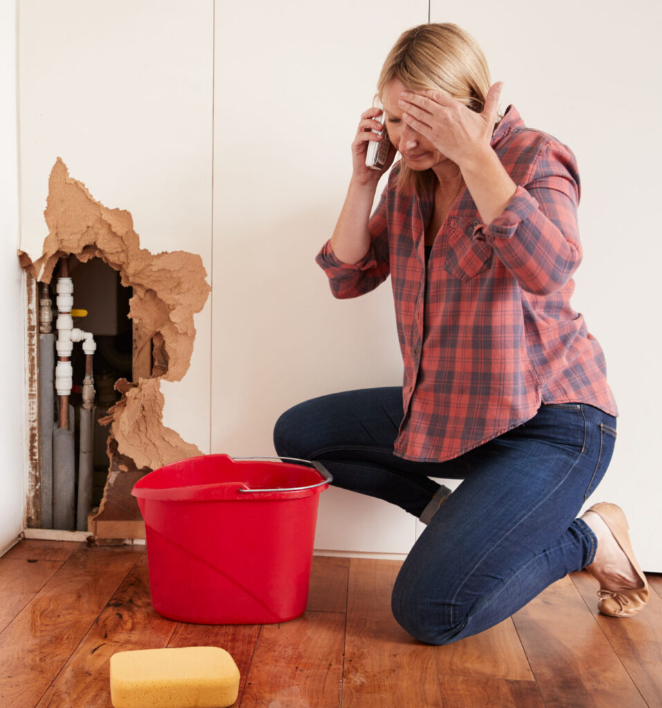 Woman with a busted pipe called plumber for help
