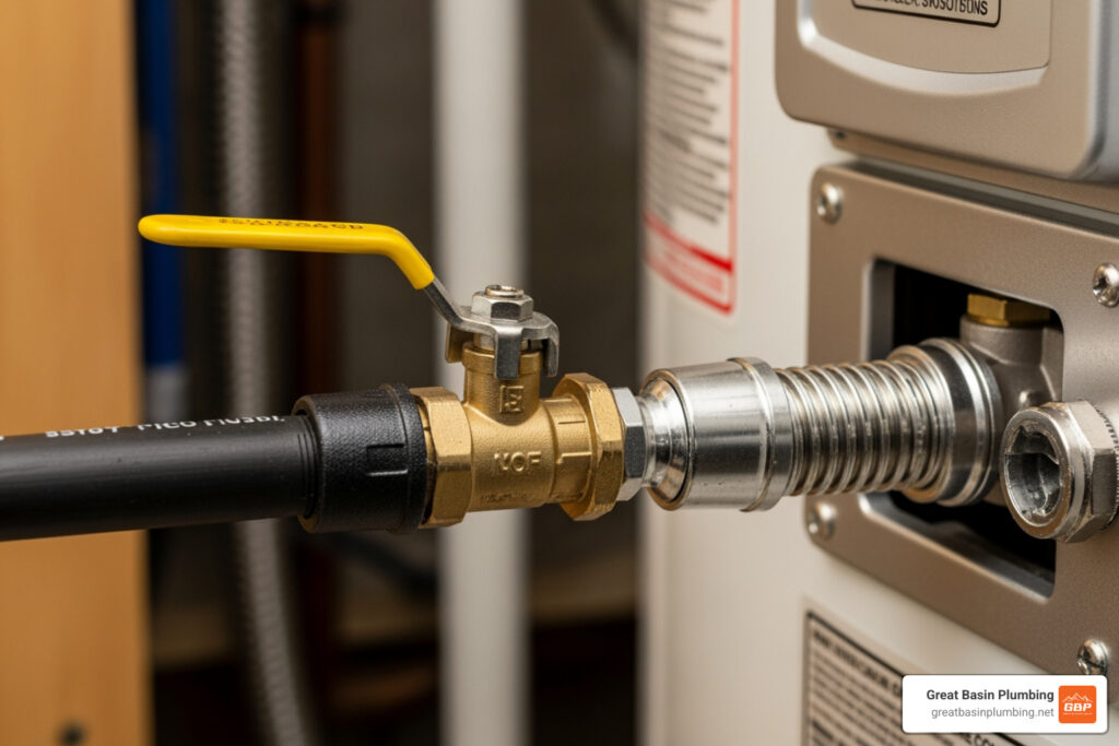 gas line for hot water heater