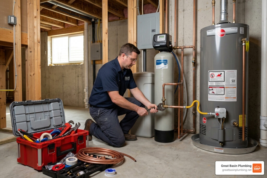 water softener installation cost