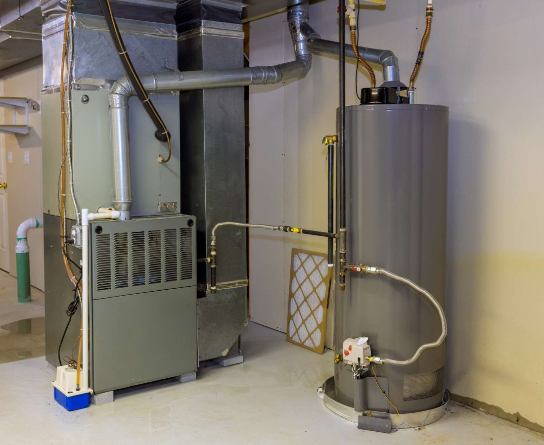 During construction of house, a gas water boiler tank was installed Great Basin Plumbing Sandy Utah